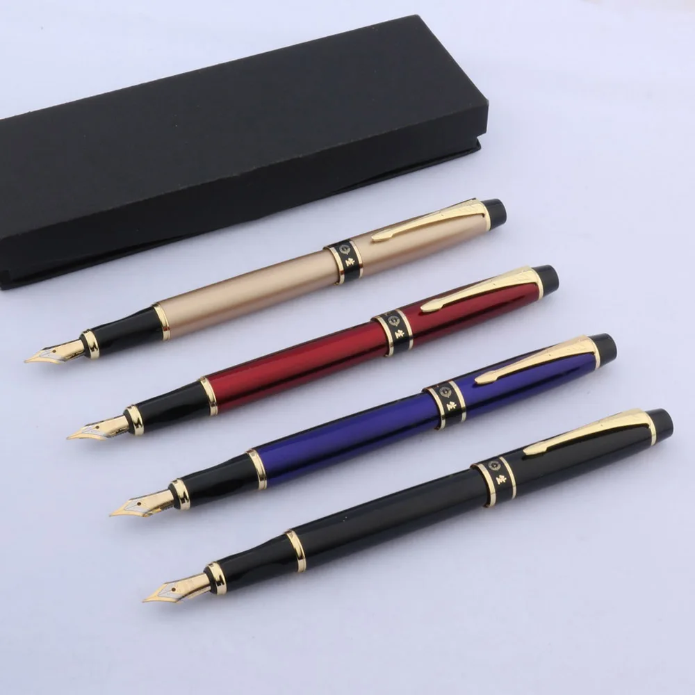 Высококачественная металлическая Золотая перьевая ручка 877 украшение со