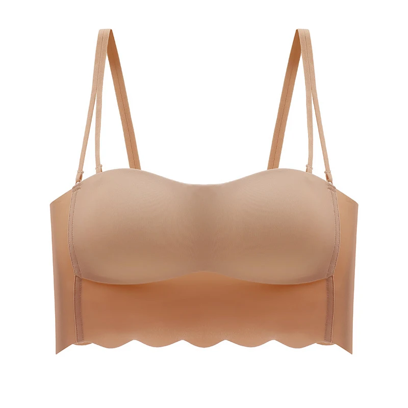 

Wasteheart New Women Fashion Green Orange Wireless Sexy Bras One-Piece Bras Bralette Underwear Seamless Female Bras A B