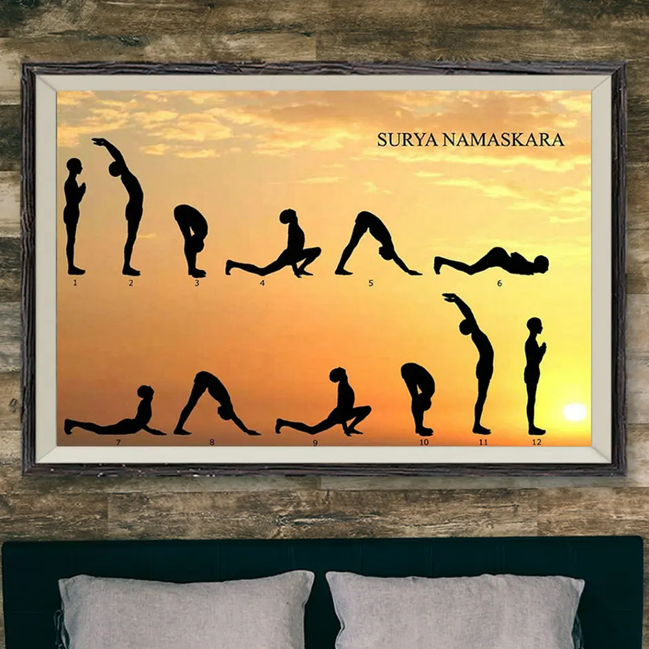 

299 Yoga Ashtanga 031 настенный Шелковый Искусство украшение подарок