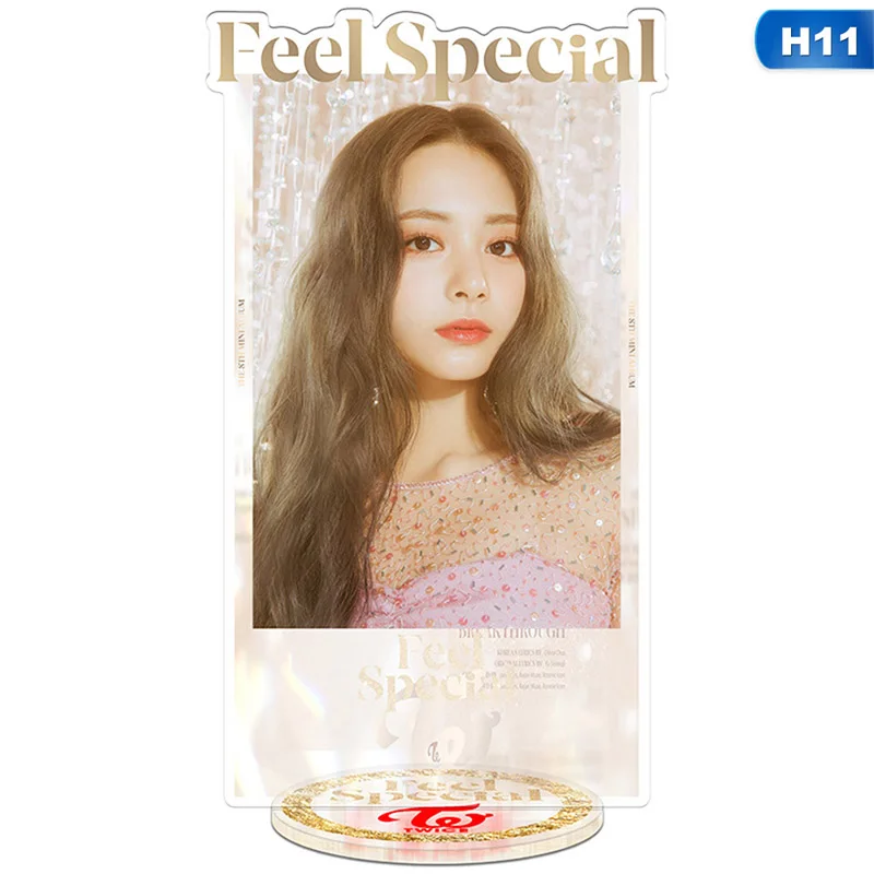 H11 Kpop дважды "Feel Special" Серия стенд фигурка кукла Nayeon Jungyeon стоячий стол Декор акрил 20 см - Цвет: H11