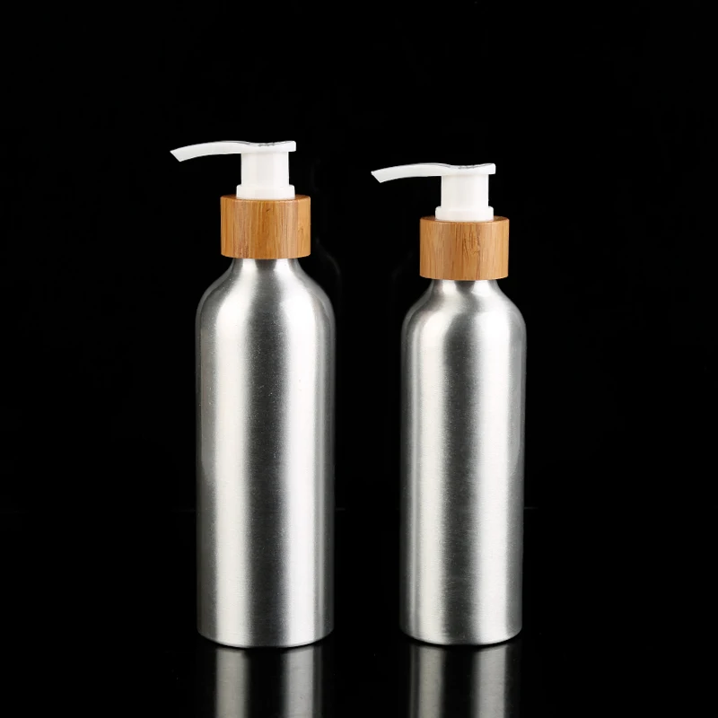 

100/120/150/250ml Aluminum bottle bamboo spray bottle Fine Mist Aluminum Refillable Bottle facial oil bottle wood perfume bottle