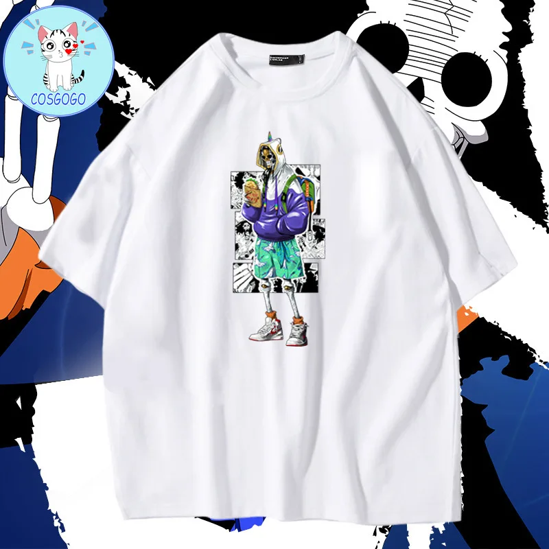 Хлопковая футболка COSGOGO с принтом Брук | Мужская одежда