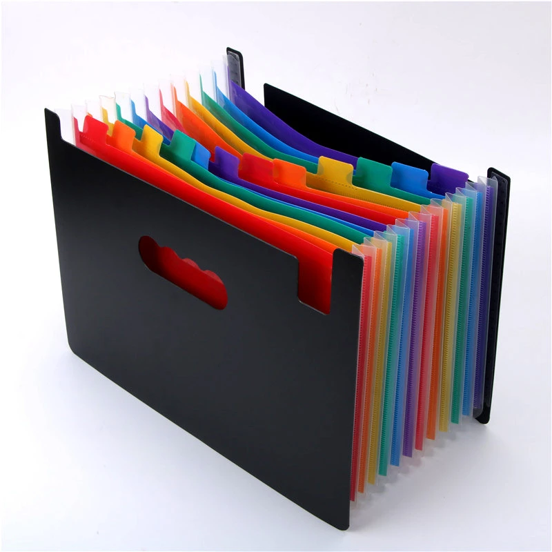 A4 Plastic Portable File Folder Extension Wallet Bill Receipt File Sorting Organizer Office Storage Bag Folders Filing Products