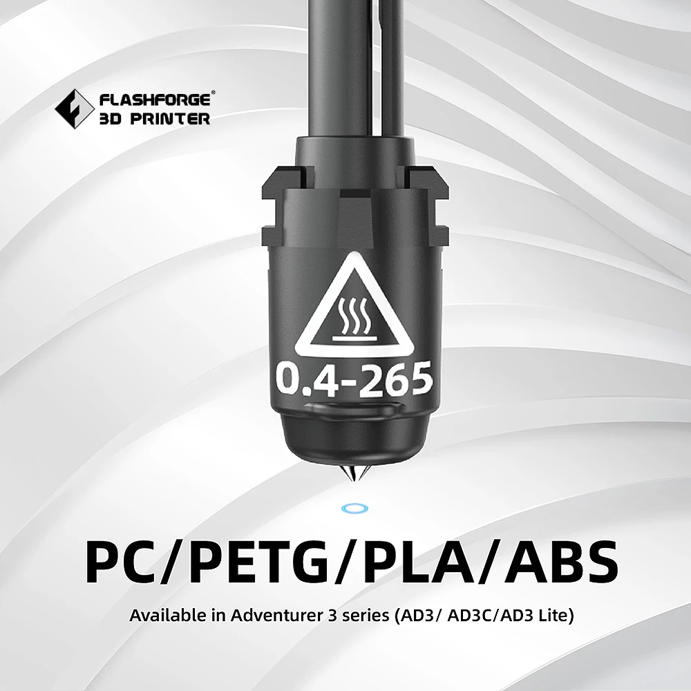 Насадка Flashforge для 3D-принтера Adventurer 3 Series (AD3/ AD3C/AD3 Lite) сопло 0 4 мм 6 ℃ 265 | Компьютеры и