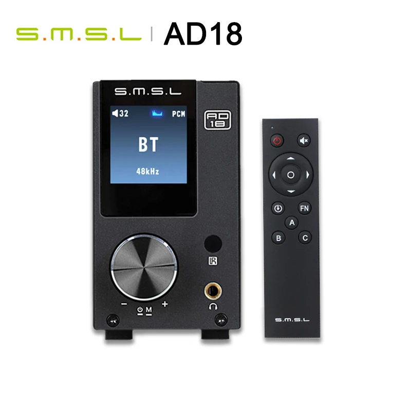 AMPLIFICADOR DE POTENCIA de decodificación Digital, dispositivo de audio con Bluetooth, DAC, USB, DSP, HIFI, AD18, SMSL, TAS5508C, TAS5342A