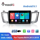 Автомагнитола Podofo, 2 din, Android 9,1, GPS, 10,1 дюйма, для Toyota RAV4 2013 2014-2018