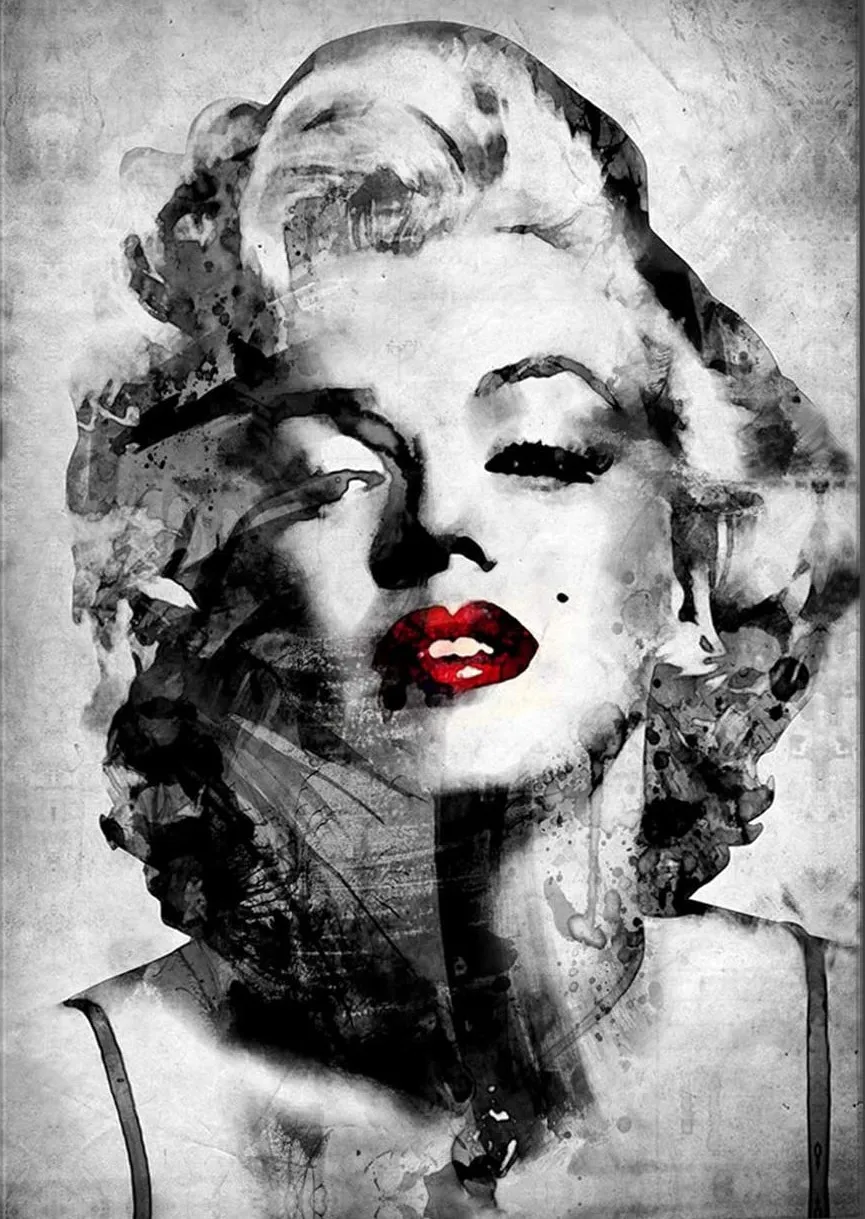 

JMINE Div 5D Marilyn Monroe Hollywood celebritry Full Diamond Painting cross stitch kits art Portrait 3D paint by diamonds