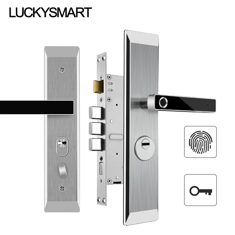 LUCKYSMART биометрический замок с защитой от отпечатков пальцев, USB Перезаряжаемый дверной замок, умный дверной замок, электронный дверной замок для отеля