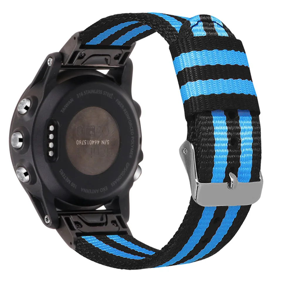 Ремешок для наручных часов Garmin Fenix 3 hr 5x 6x Plus пособие mk1 Quaitx3 сменный нейлоновый