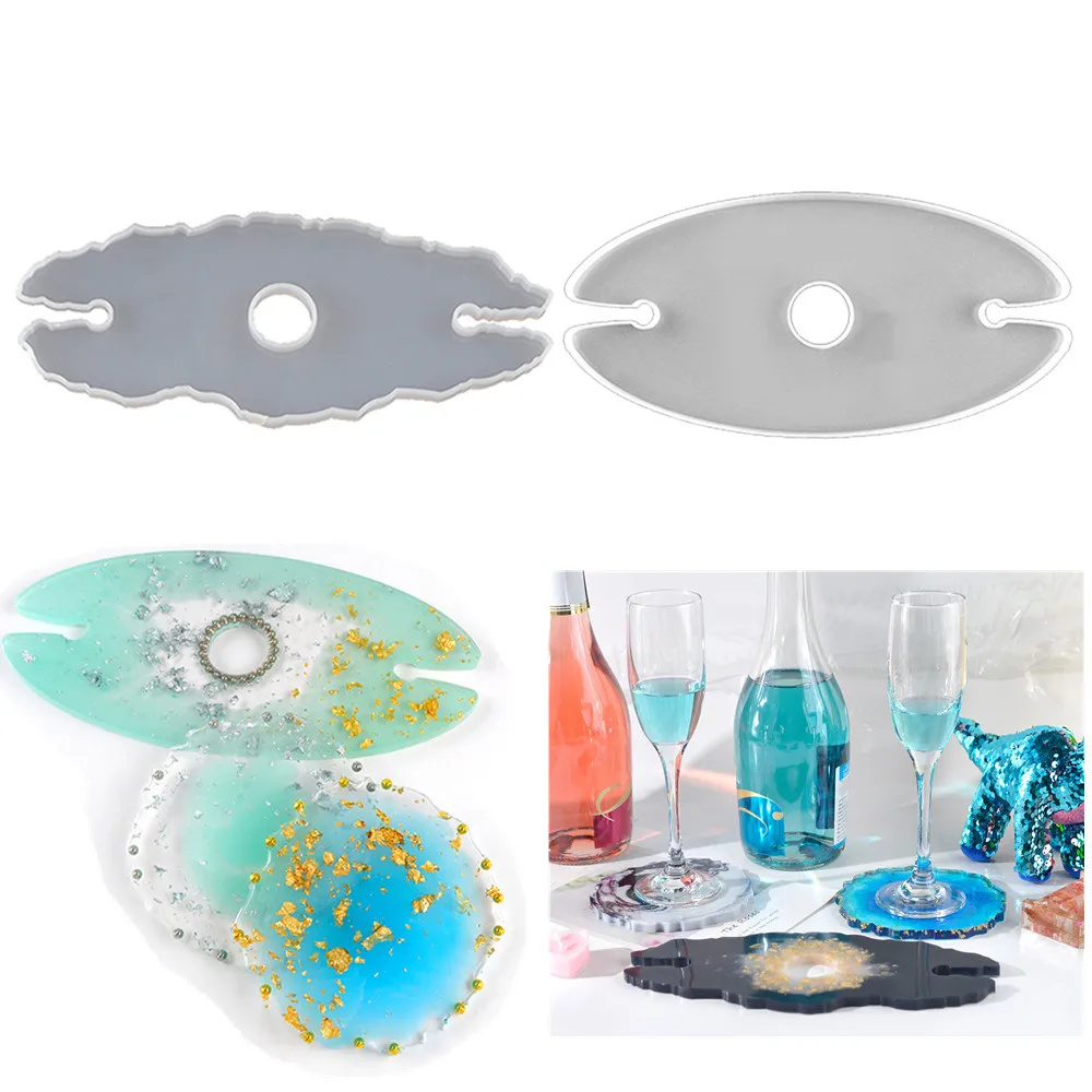 Овальные формы каботажного аппарата для литья смолы силиконовые красного