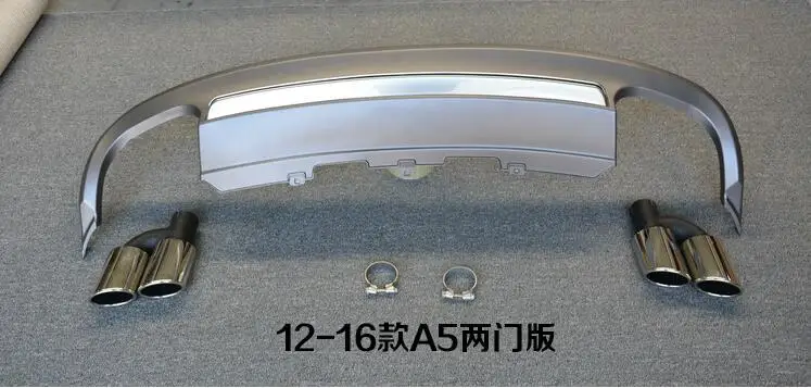 4 OutleABS автомобиля задний багажник спойлер заднего бампера Диффузор с выхлопные