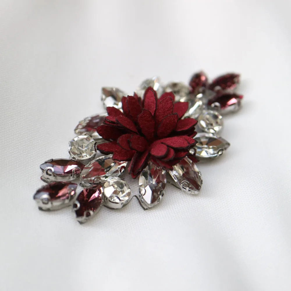 1 шт. аппликации для одежды с кристаллами и цветами из бисера | Дом сад