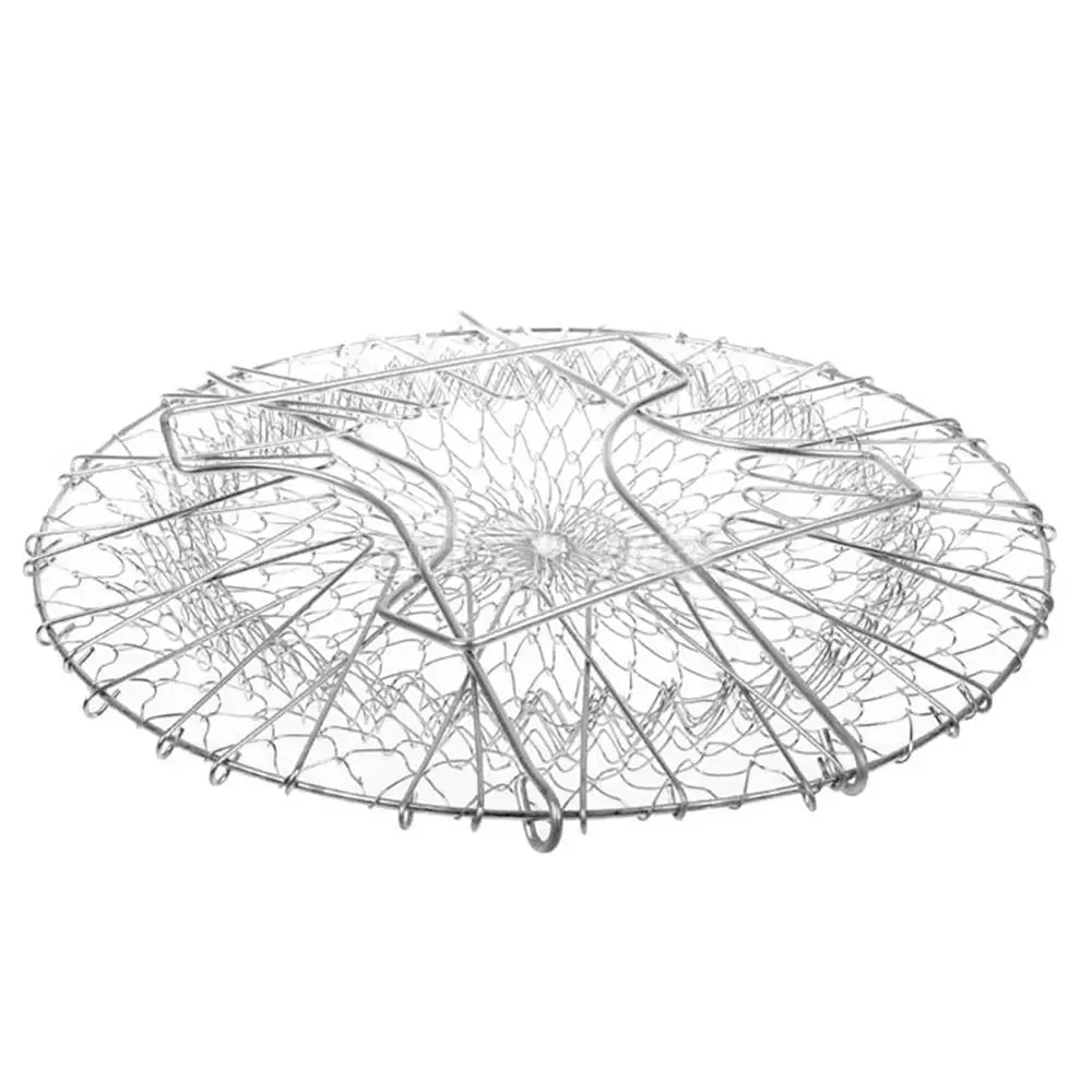 

Multifunction Telescopic Folding Basket Stainless Steel chef basket Fried filter drainage rack fruit basket Kitchen Tools