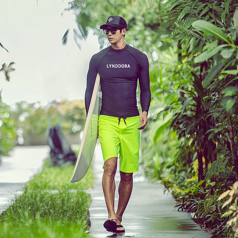 Мужской купальник с защитой от УФ излучения SAILBEE длинным рукавом мужская рубашка