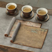 chinese style tea towels cloth tablecloth absorbent table mats raise pot thickening tea tray
