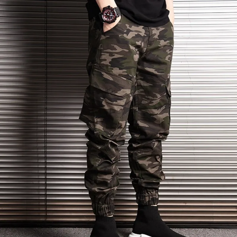 Модные хлопковые мужские шаровары 2020 камуфляжные брюки-карандаш в японском