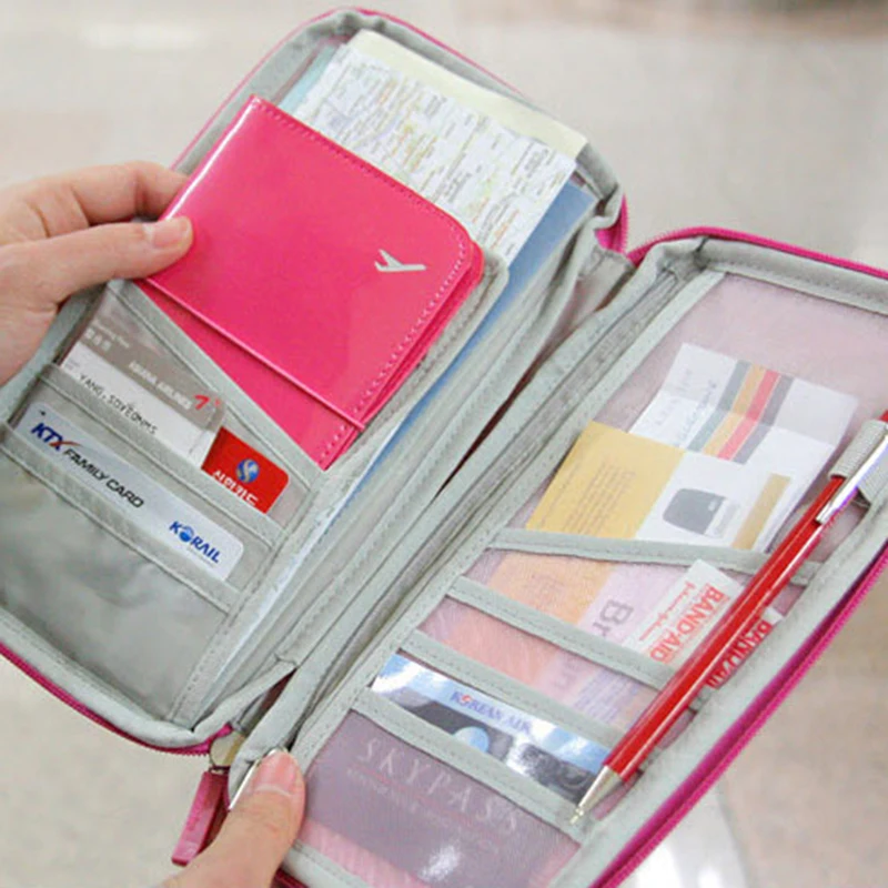 

SHUJIN Travel Storage Passport Cover OrganizerMoney Bag Multifunction Credit ID Card Holders Cash Wallet Business Card Holder
