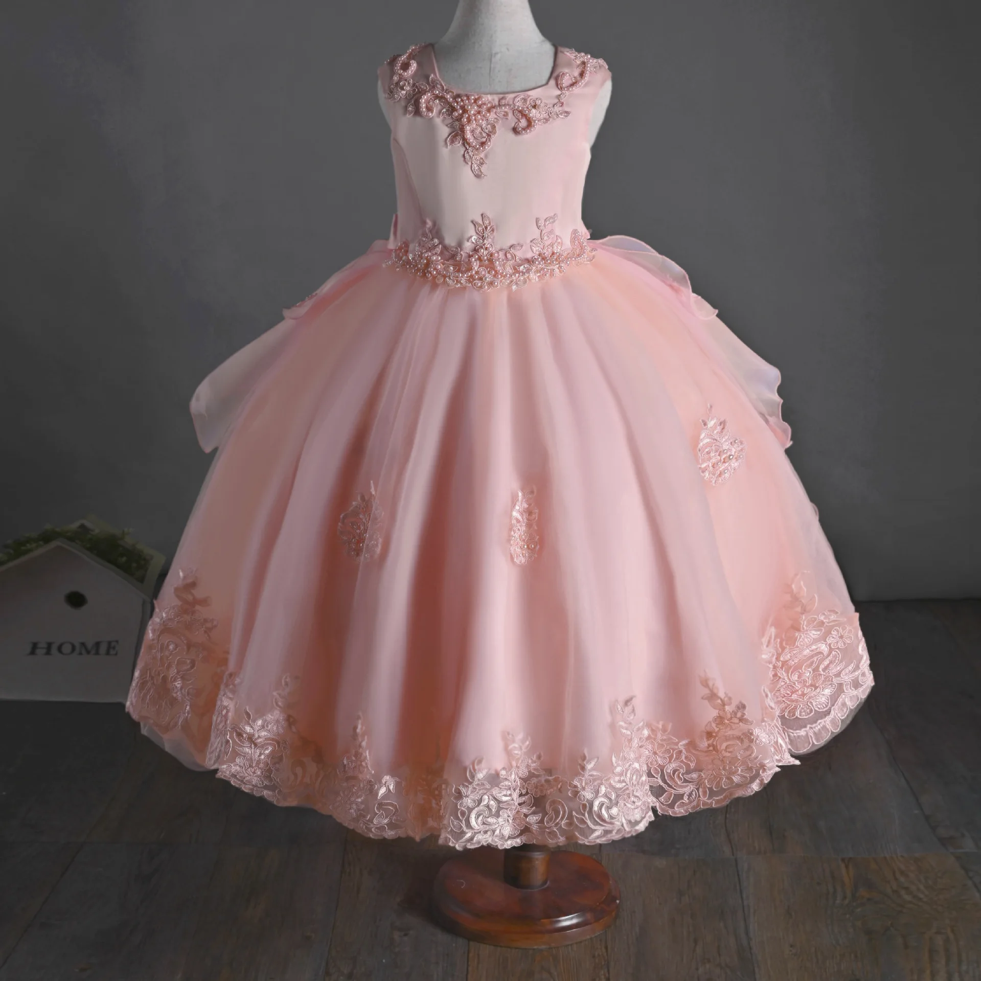 Kids Flower Dress For Girl Lace Princess Dresses Elegant Children Prom Long Gowns Teen Girls Party Evening Bridesmaid Frocks | Детская