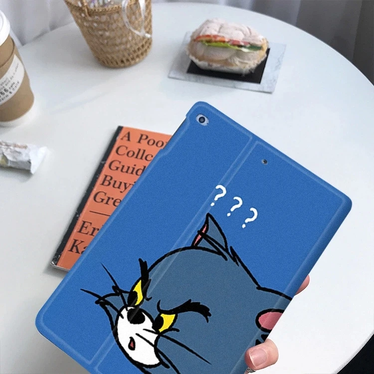 С рисунком кота из мультфильма Стиль искусственной кожи чехол для iPad 9 7 Air 1/2/3 10 2