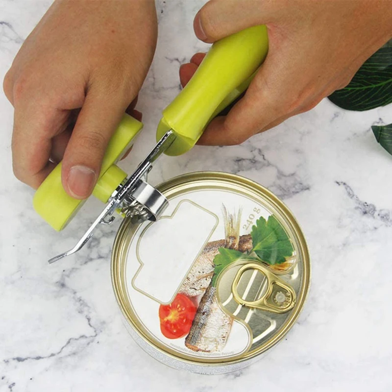

Hot Manual Can Opener Stainless Steel Handheld Multifunction Jar Opener 8Inch