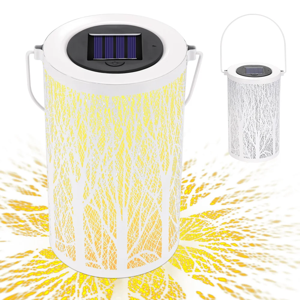 Солнечный цилиндрическая лампа Ночной Светильник Подвесной Фонари патио IP44