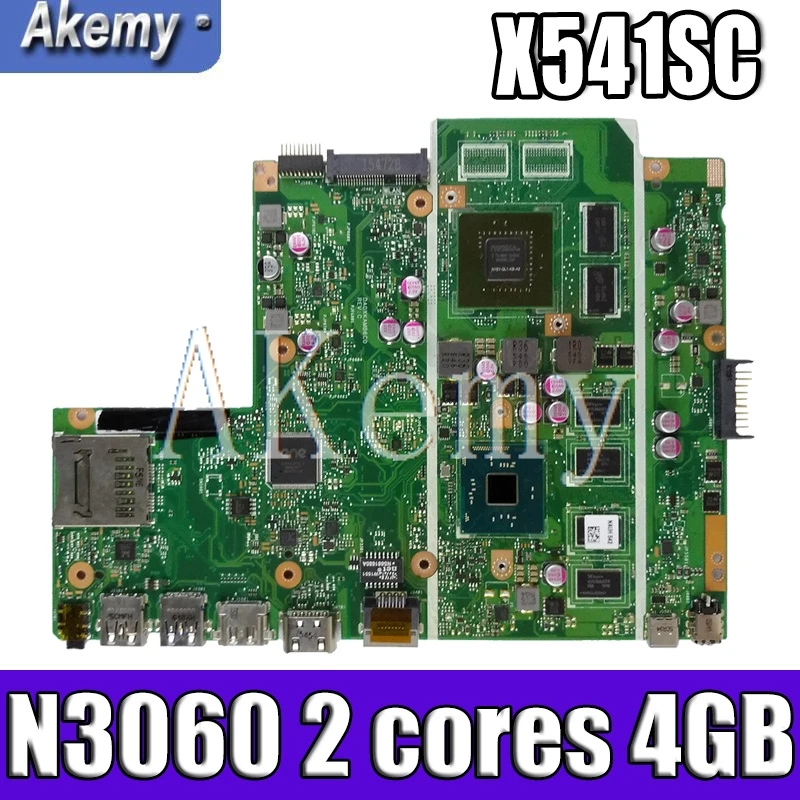 Материнская плата Akemy X541SC MB._ 4G/N3060/AS V1G 90NB0CI0 R00040 для For Asus X541S 100% протестированная