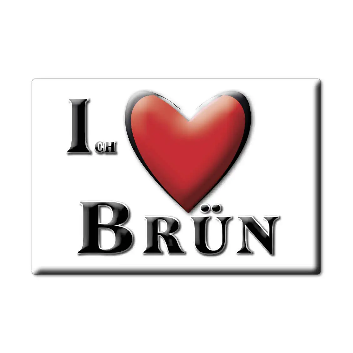 BRÜN MAGNET LODESTONE NORDRHEIN WESTFALEN (NW) GERMANY FRIDGE SOUVENIR I LOVE GIFT | Дом и сад
