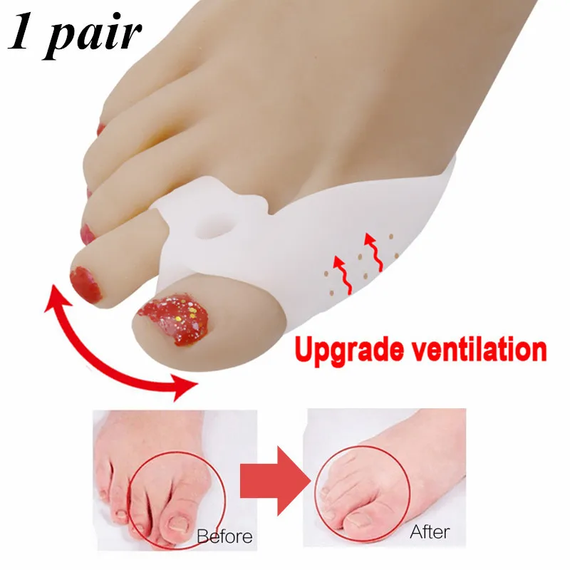

1Pair Bunion Big Toe Separator Silicone Gel Spreader Eases Foot Pain Foot Hallux Valgus Correction Guard Cushion Foot Care Tool