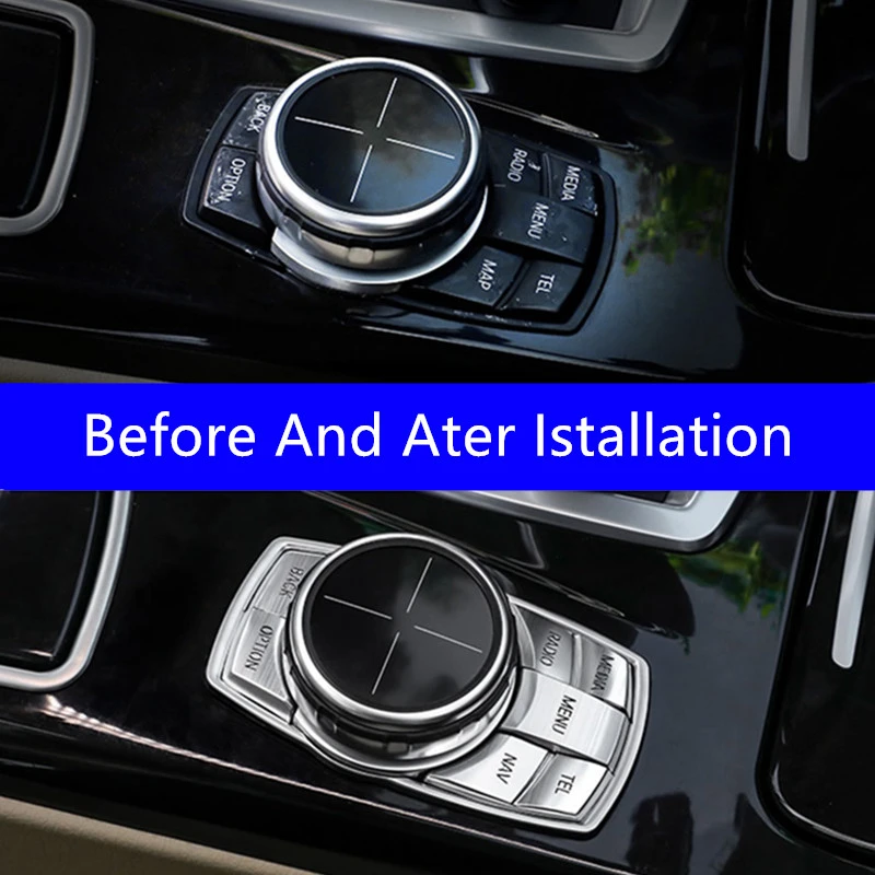 

Car Styling Console Multimedia Buttons Decorative Cover Trim Sequins For BMW 1-7 Series X1 X3 X4 X5 X6 Interior Accessories