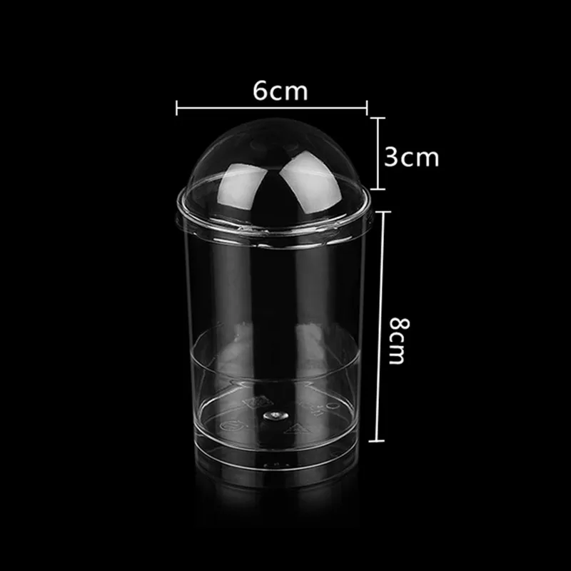 

50pcs 160ml yogurt cup pudding DIY baking jelly dessert cups party favors hard plastic transparent disposable cup with lid