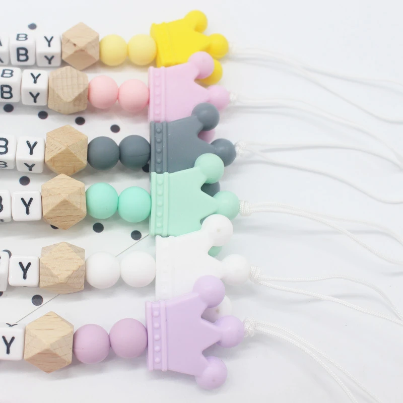 Персонализированная силиконовая цепочка для соски ручной работы безопасное