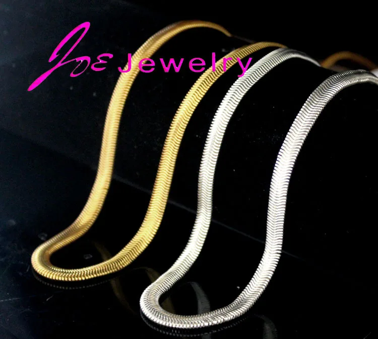 Мужские золотые ювелирные изделия цвет золото 5 мм модные новые ожерелья с