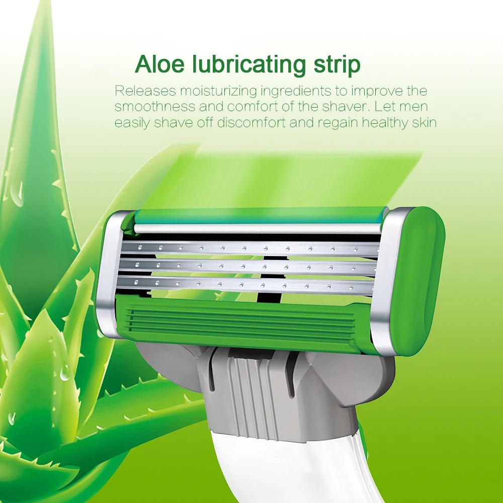 8 шт./упак. Для Мужчин's Безопасность бритвенные лезвия для ухода за кожей лица