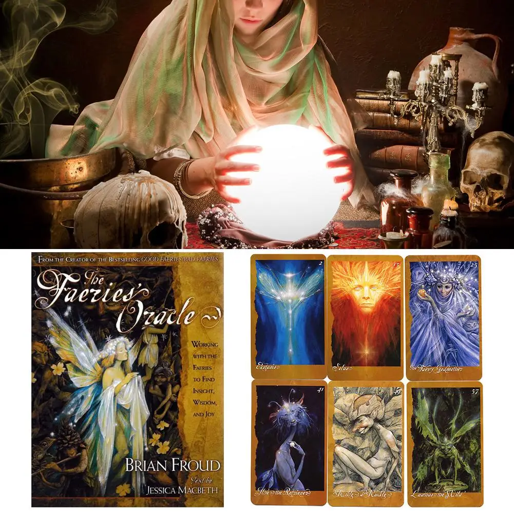 66PCS Tarot Cards Deck The Faeries' Oracle Beautifully Designed Durable Fairy Paper Card For Fun Playing Board Games | Спорт и