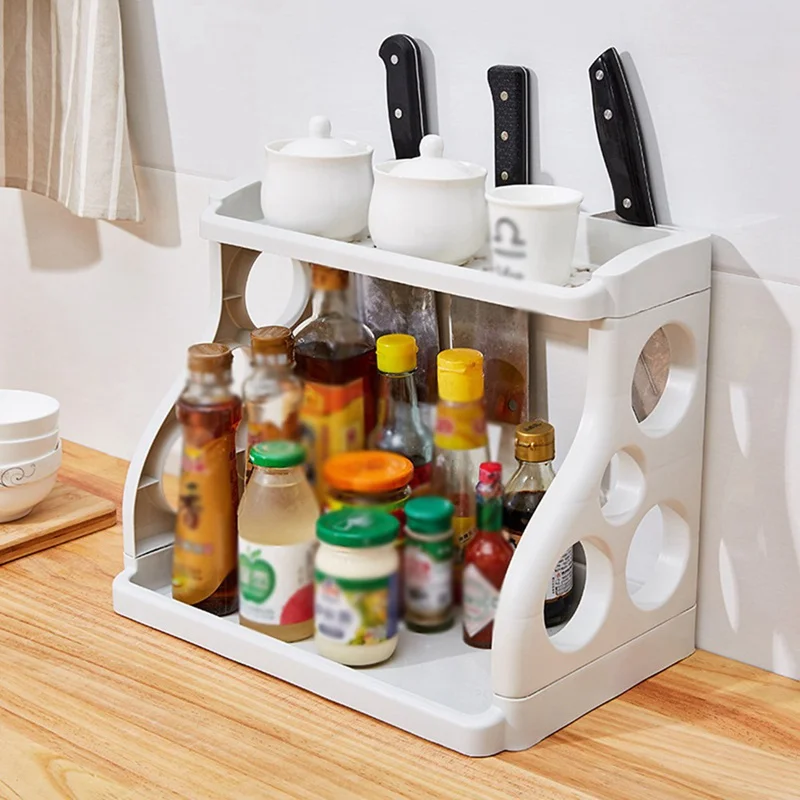 

Seasoning and Kitchen 2 Layer Organizer Rack