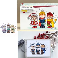 new arrival 2021 oddball carolers dies and stamps scrapbook diary decoration embossing template diy greeting card handmade