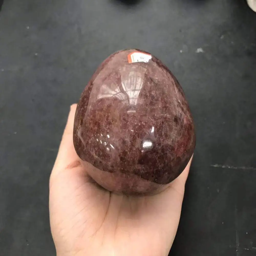 Кристалл череп натуральная клубника кварц ручной резной для рождества фэн шуй