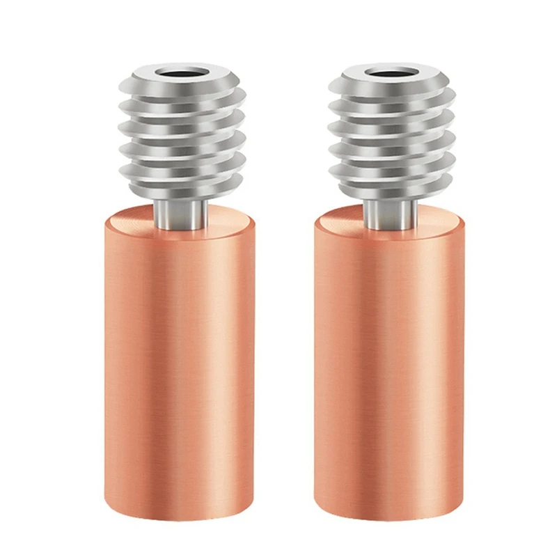 

2 PCS V6 Heat Break All Metal Heating Block Throat Tube for V6 Hotend 1.75Mm 3D Printer Parts & Accessories