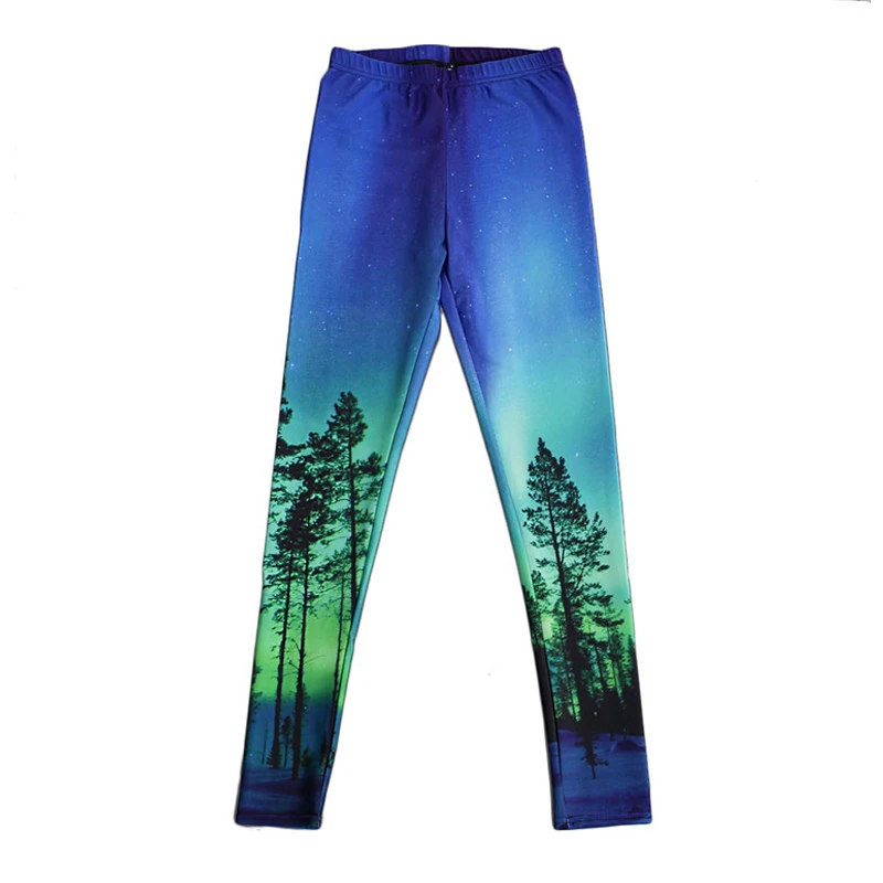 

High quality women's leggings summer leggings mermaid style color black green rainbow color cloud color galaxy adventure weather