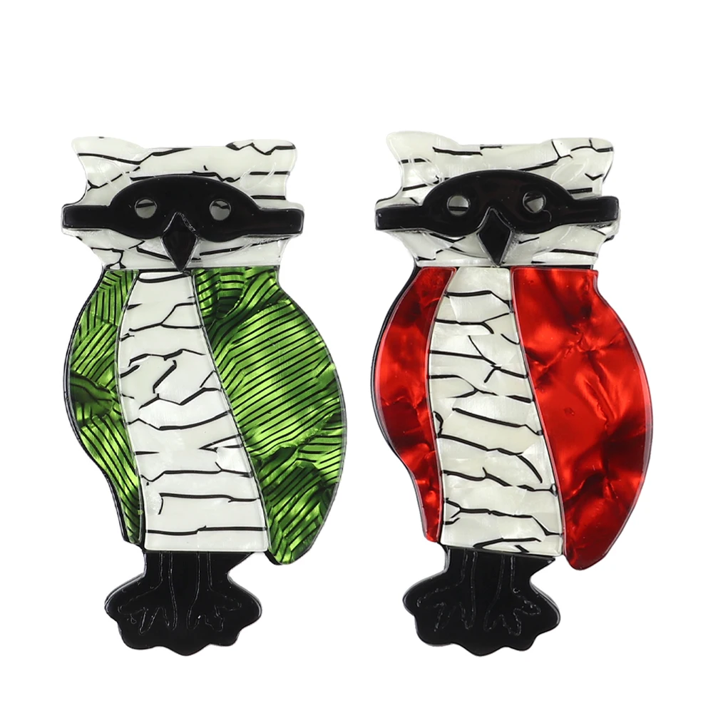 

New Vintage Acrylic Owl Brooch For Women Corsage Scarf Clip Bird Brooches Lapel Pin Broches Jewelry Sweater Hats Buckles Gifts