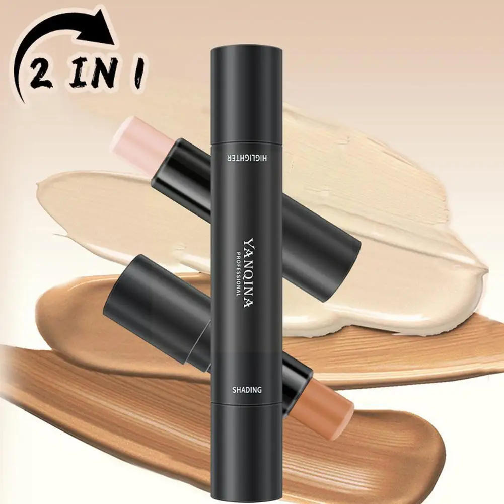 

Dual-purpose Contouring Stick Three-dimensional V Face Brightening Contouring Two-in-one Concealer Shadow Correcting Side E0D7