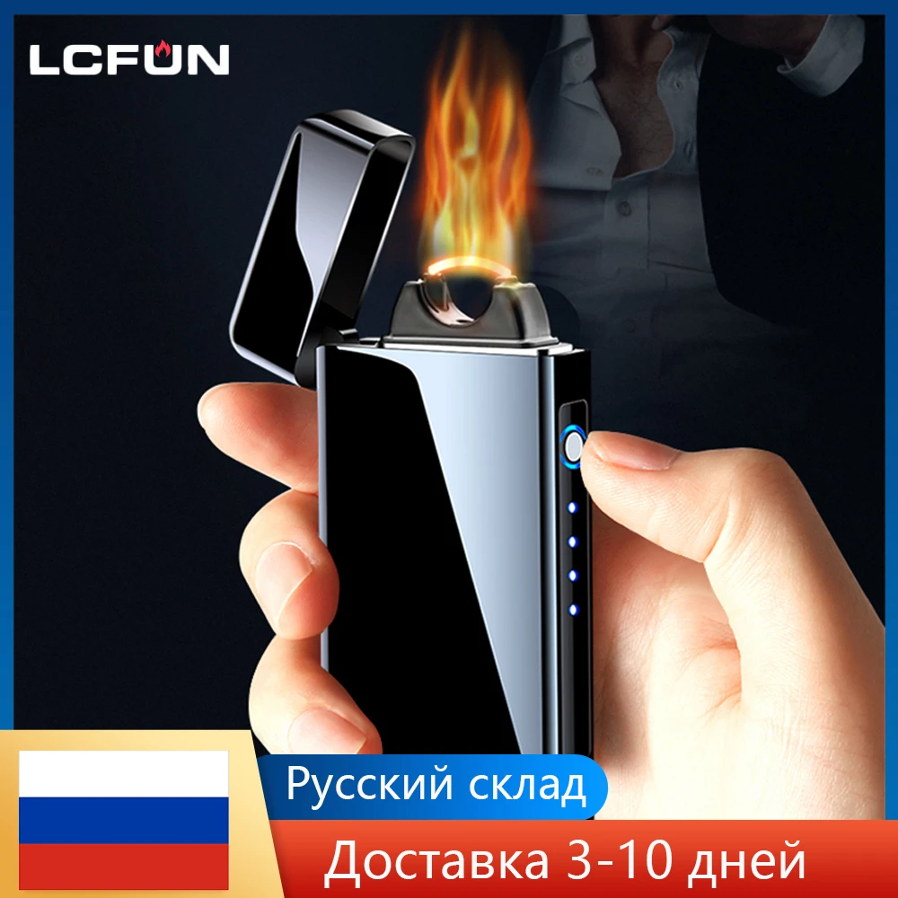 Ветрозащитная зажигалка с большой пламенной дугой плазменная электрическая