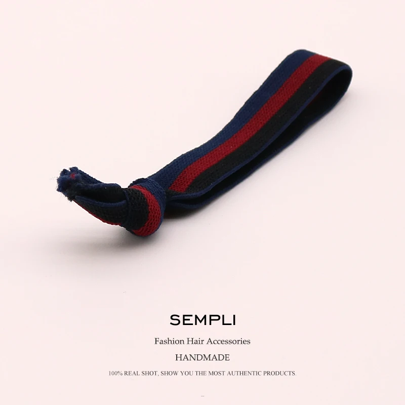 Sempli 100% нейлоновые Лоскутные высокоэластичные резинки для женщин волос бархатные
