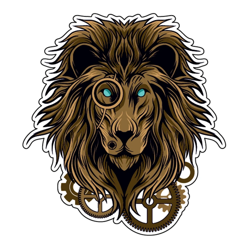 Самоклеящаяся наклейка S40587 # автомобильная Лев с Львом водонепроницаемые