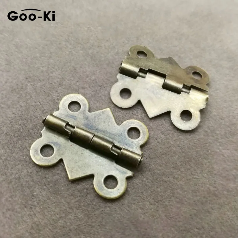 

20 pcs Mini Butterfly Door Hinges Gold Silver Bronze Cabinet Drawer Jewellery Box Decorate Hinge For Furniture Hardware