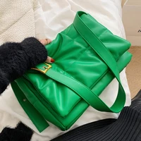 lattice large armpit bag 2022 new soft pu leather womens designer handbag luxury brand shoulder messenger bag purses