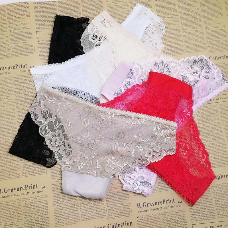 

Sexy pant gauze underwear lace perspective women Sexy lingerie women lace pants exposed female G-string 1pcs ah74