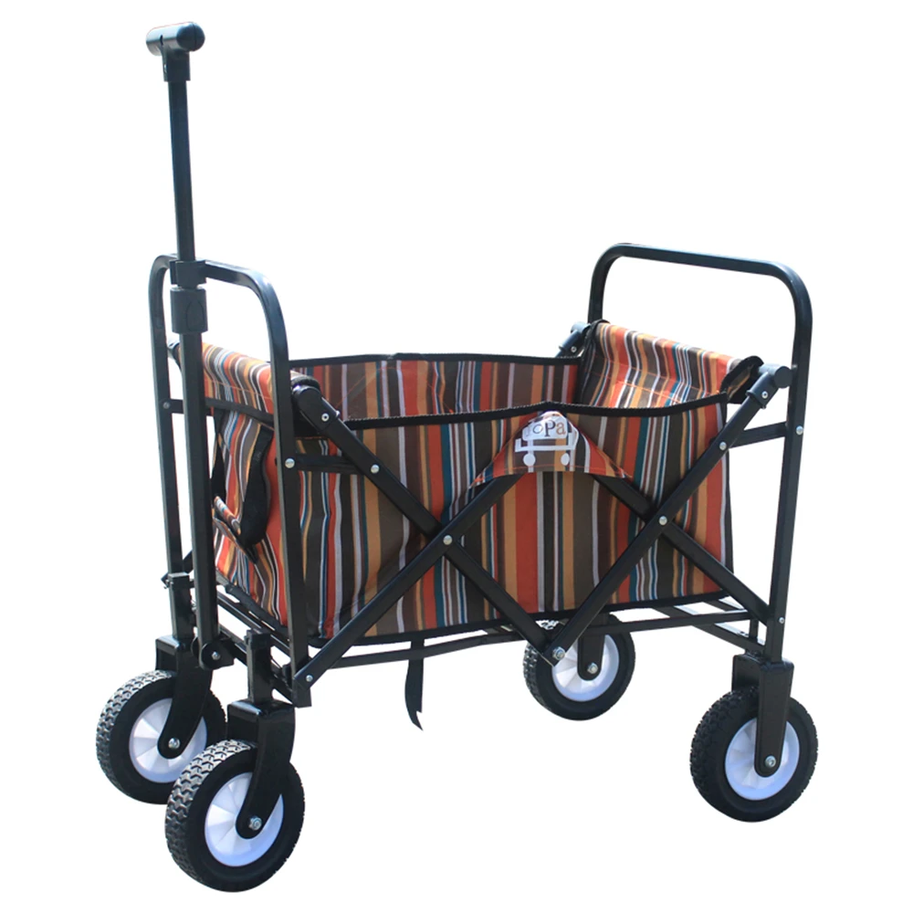 

Collapsible Outdoor Camping Gardening Shopping Utility Wagon Heavy Duty Folding Hand Truck Compact Outdoor Wheelbarrows