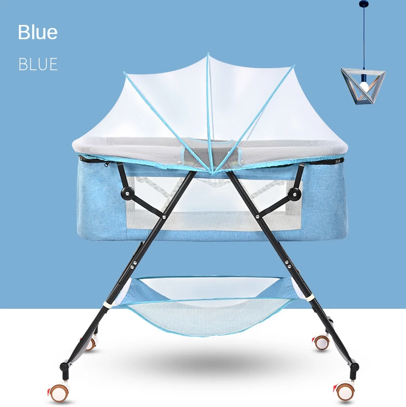 Crib Newborn Baby Cradle Bed Mobile Folding Portable Child Sleeping Basket Bed Crib European Multifunctional