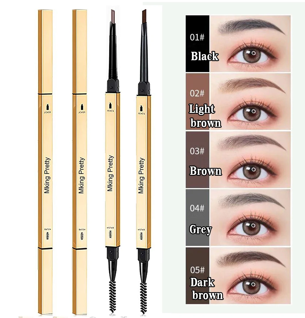 1 шт 5 цветов с двумя головками отлично эскизный карандаш для бровей Натуральный